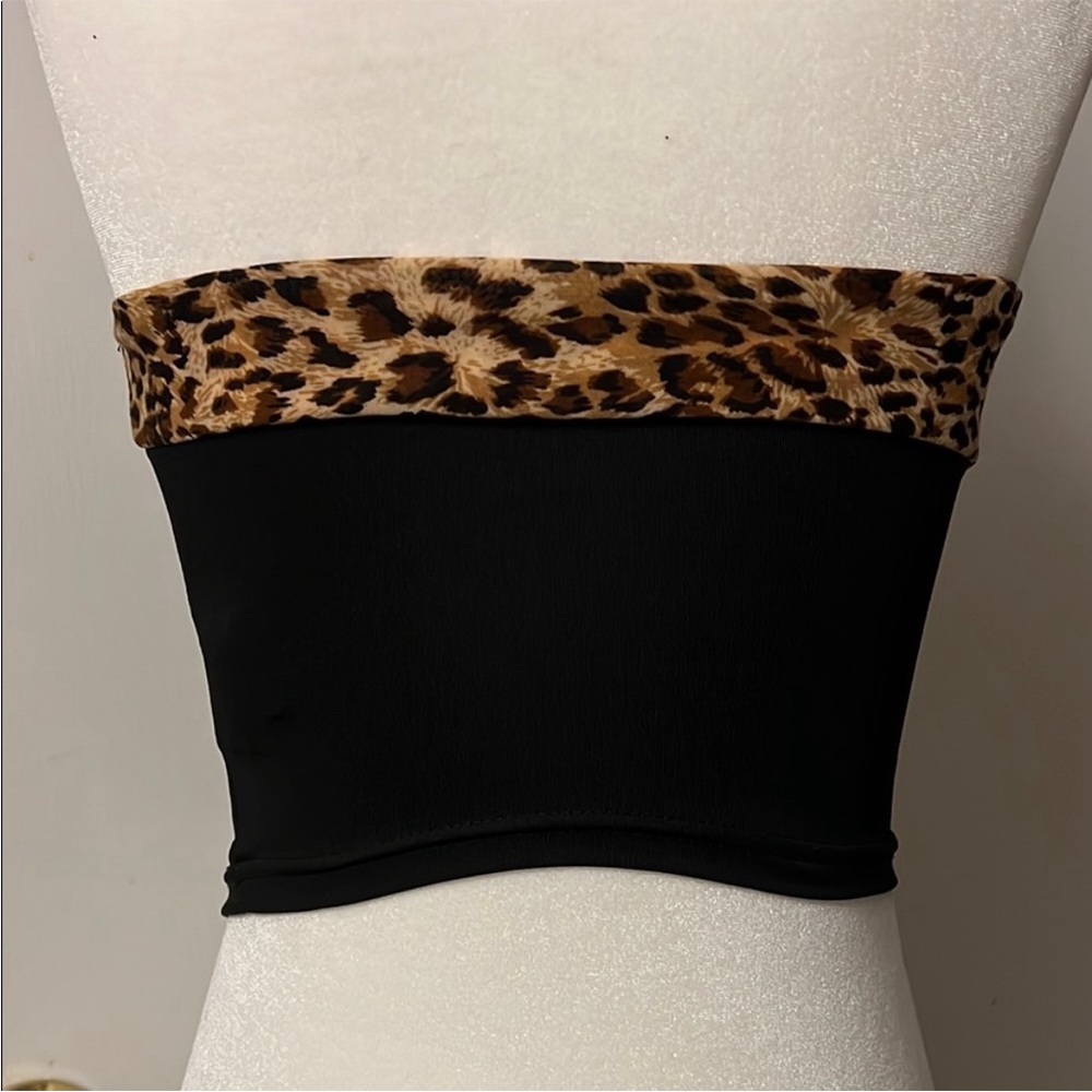 SHEIN | Women’s Size XXS Black and Leopard Print Two Piece Set - Picture 4 of 6